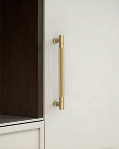 DESIGN4602 Modern Retro Knurled Pulls for Charcoal Gray & White Cabinets | 5", Satin Nickel