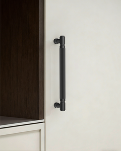 DESIGN4602 Modern Retro Knurled Pulls for Charcoal Gray & White Cabinets | 5", Satin Nickel