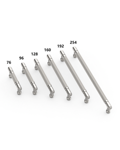 DESIGN4602 Modern Retro Knurled Pulls for Charcoal Gray & White Cabinets | 5", Satin Nickel