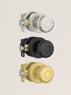 ZR12-211Z Brushed Gold Privacy Door Knobs – Solid Zinc Alloy Interior Knobs with Lock