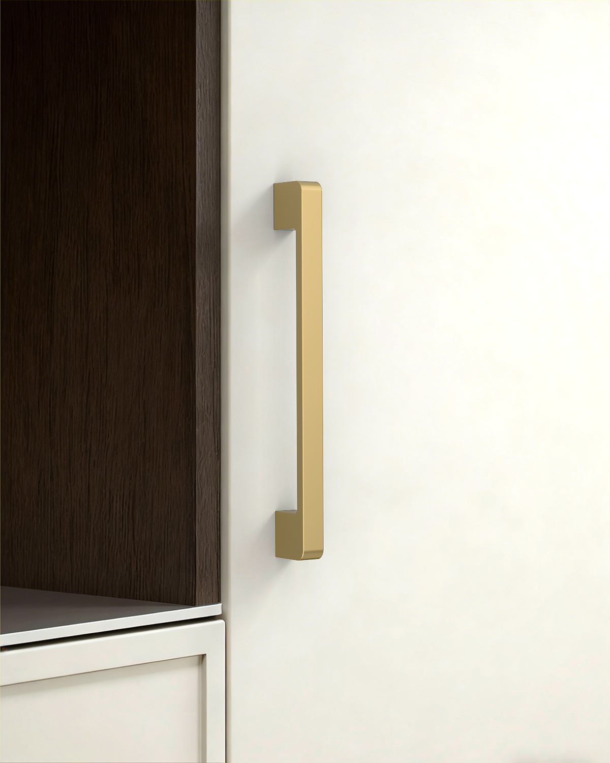 DESIGN2328 Solid Metal Minimalist Pulls | Flat Panel & Modern Shaker Cabinets (5", Matte Black)