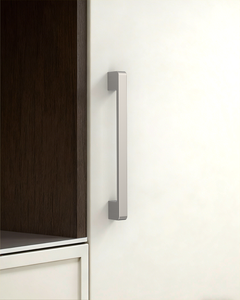 DESIGN2328 Solid Metal Minimalist Pulls | Flat Panel & Modern Shaker Cabinets (5", Matte Black)