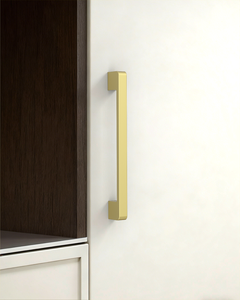 DESIGN2328 Solid Metal Minimalist Pulls | Flat Panel & Modern Shaker Cabinets (5", Matte Black)