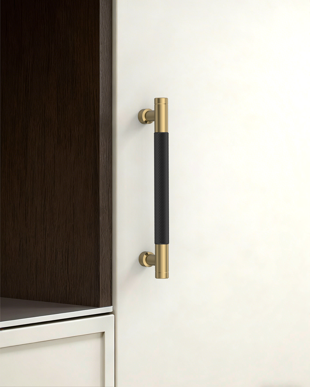 DESIGN4483 Champagne Bronze Knurled Cabinet Handles - Heavy-Duty Modern Drawer Pulls (5")