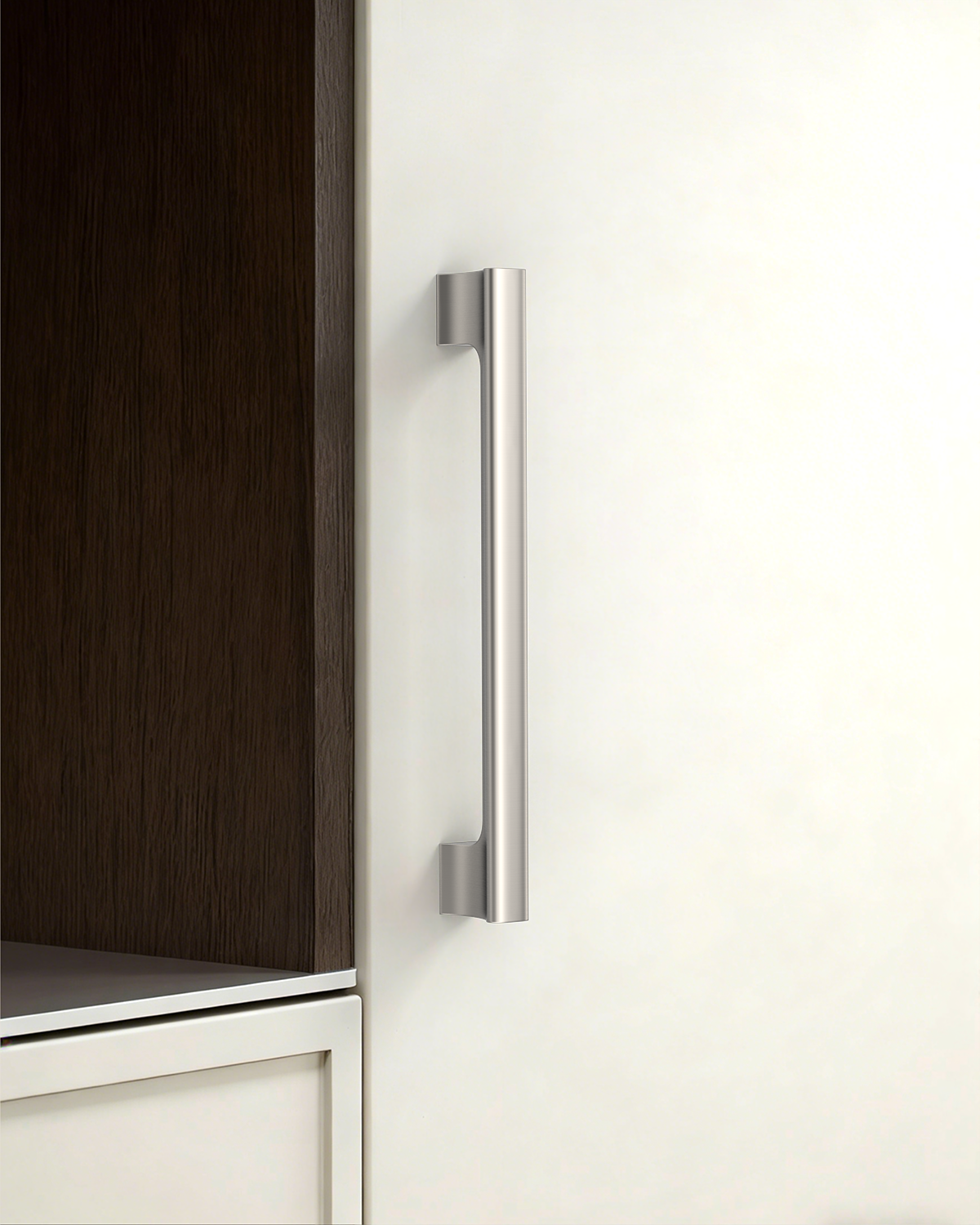 Design4504 Matte Black Solid Metal Concave Bar Pull for Modern Kitchens (5" Hole Center)