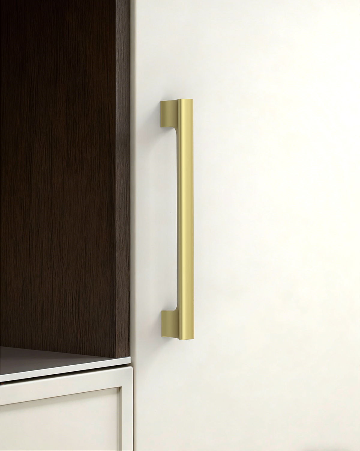 Design4504 Matte Black Solid Metal Concave Bar Pull for Modern Kitchens (5" Hole Center)