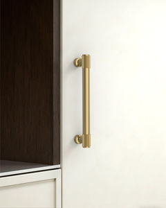 DESIGN4518 Brushed Gold Cabinet Pulls | Accent Knurled Handles for Modern Luxury Kitchens, 3-3/4"