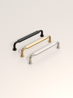 DESIGN2028 Matte Black Cabinet Pulls | Warm Minimalist Flat Handles, Heavy-Duty Feel, 5"