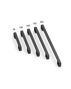 DESIGN2328 Solid Metal Minimalist Pulls | Flat Panel & Modern Shaker Cabinets (5", Matte Black)