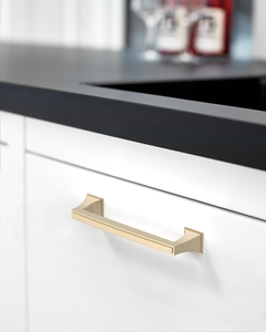 DESIGN3067 Recessed Flat Bar Pull for Luxury Kitchens (5", Brushed Satin Nickel)