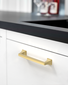 DESIGN3067 Recessed Flat Bar Pull for Luxury Kitchens (5", Brushed Satin Nickel)