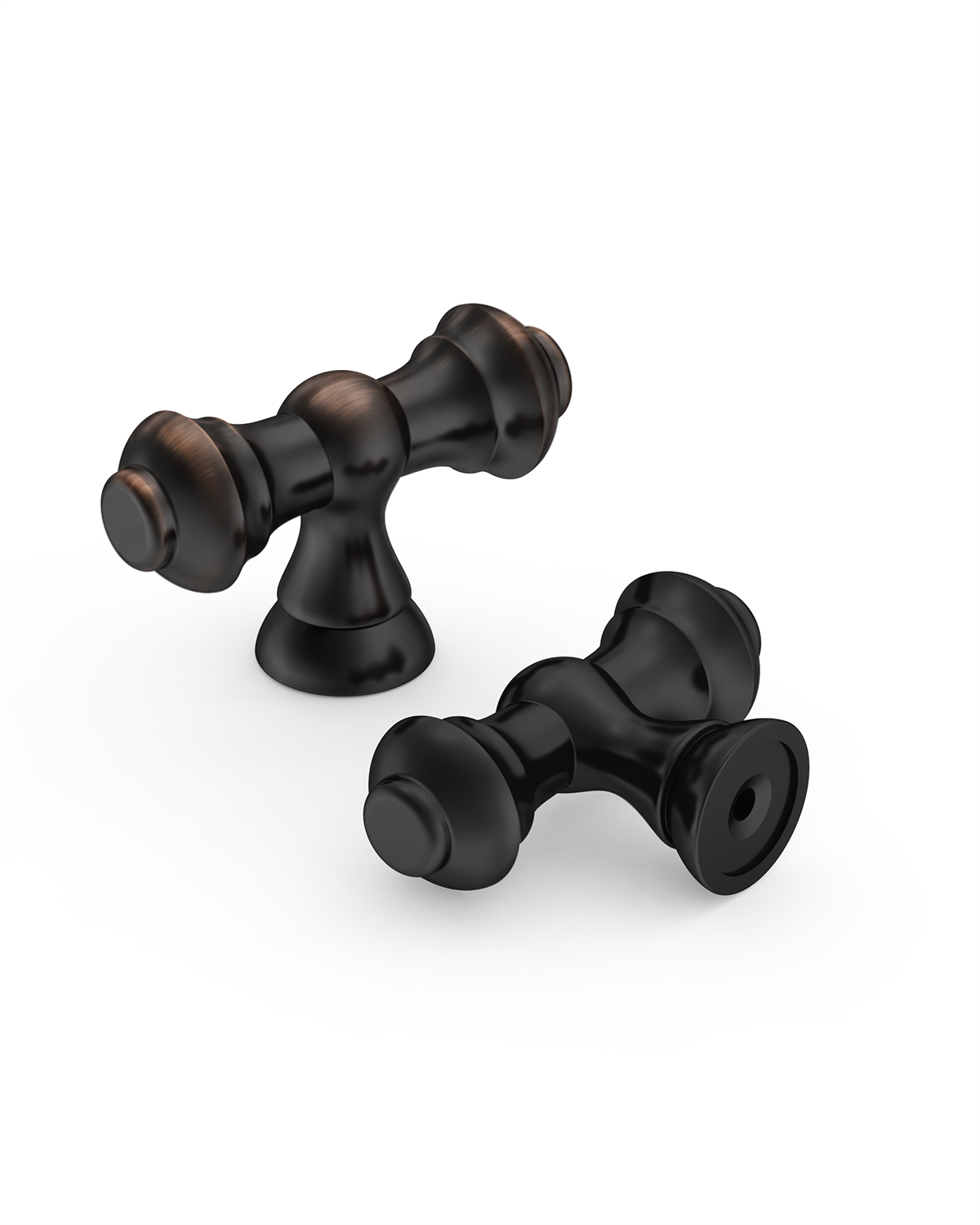 DESIGN3768 Oil Rubbed Bronze T-Bar Cabinet Knobs for Vintage Kitchen | 2.2" Length