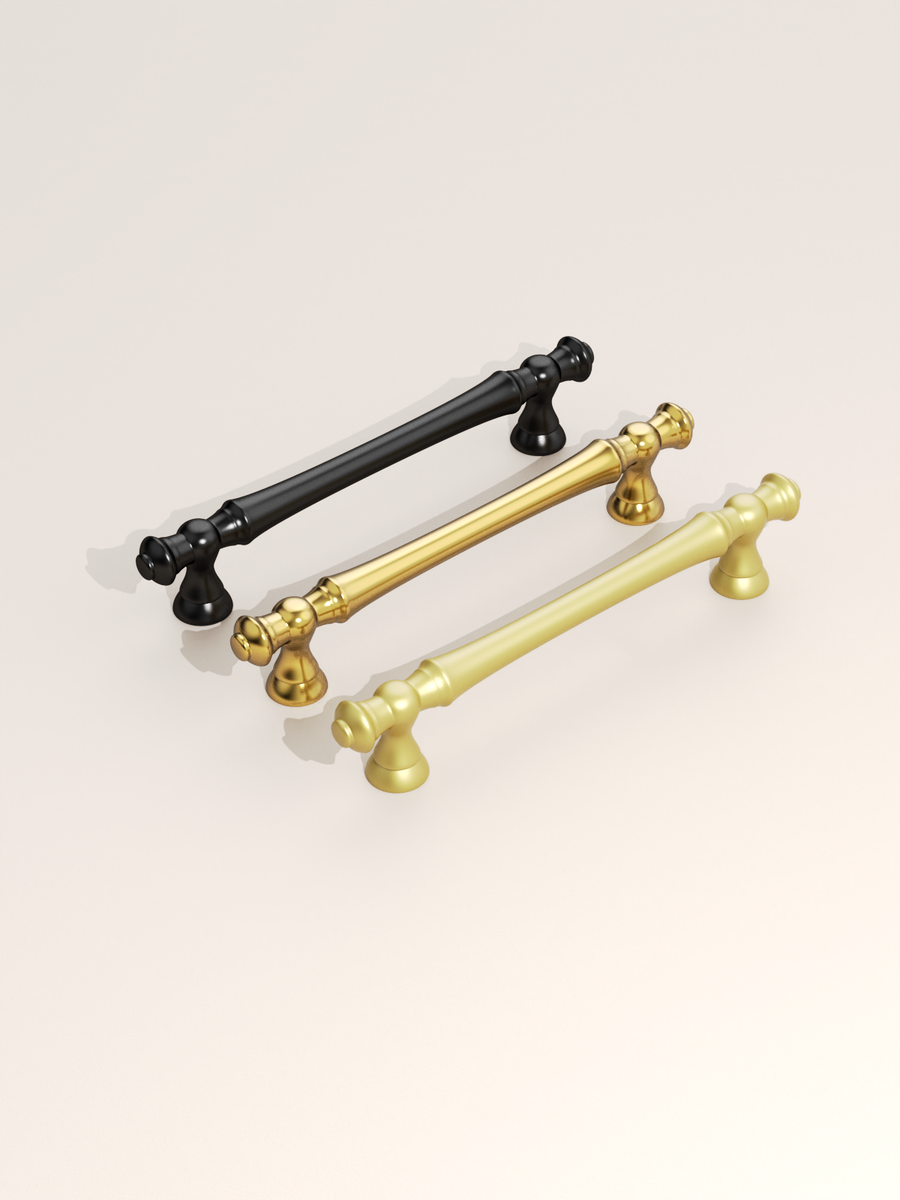 DESIGN3768 Champagne Bronze Cabinet Pulls for White Cabinets | 5", Warm Modern, Heavy-Duty Feel