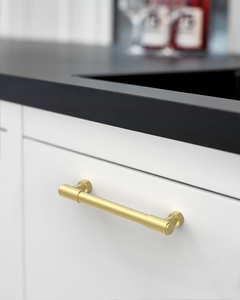 DESIGN4592 Matte Black Stepped Cabinet Handles | Heavy-Duty Modern Cylindrical Pulls (5" / 128mm)