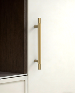 DESIGN6061 Brushed Gold Cabinet Pulls – Rich Minimalist Knurled Handles for Kitchen Cabinets