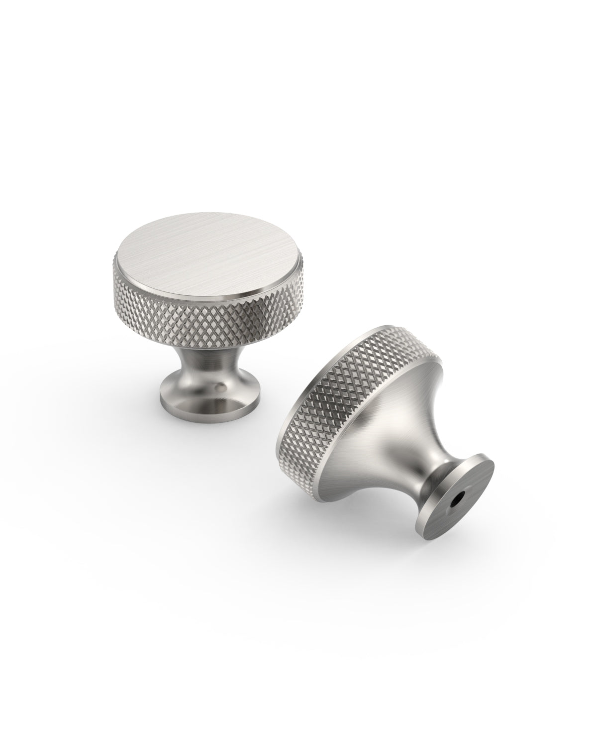 DESIGN4494 Solid Metal Knurled Rim Round Knob for Luxury Kitchens (Champagne Bronze)
