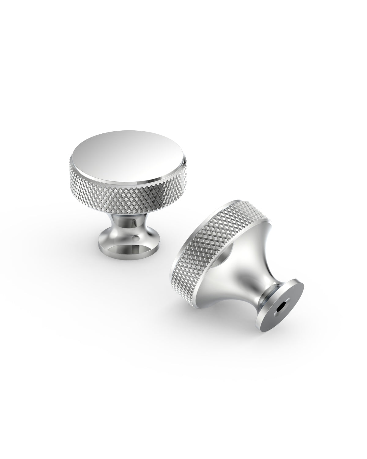 DESIGN4494 Solid Metal Knurled Rim Round Knob for Luxury Kitchens (Champagne Bronze)