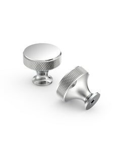 DESIGN4494 Solid Metal Knurled Rim Round Knob for Luxury Kitchens (Champagne Bronze)