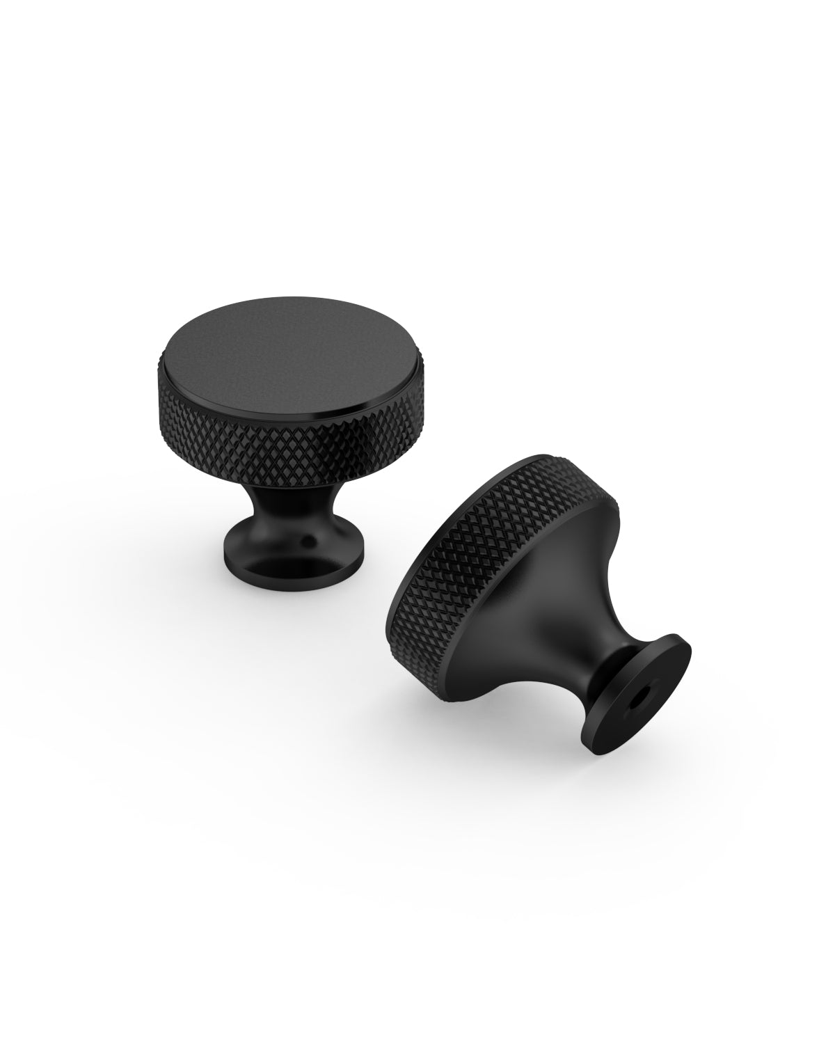 DESIGN4494 Solid Metal Knurled Rim Round Knob for Luxury Kitchens (Champagne Bronze)