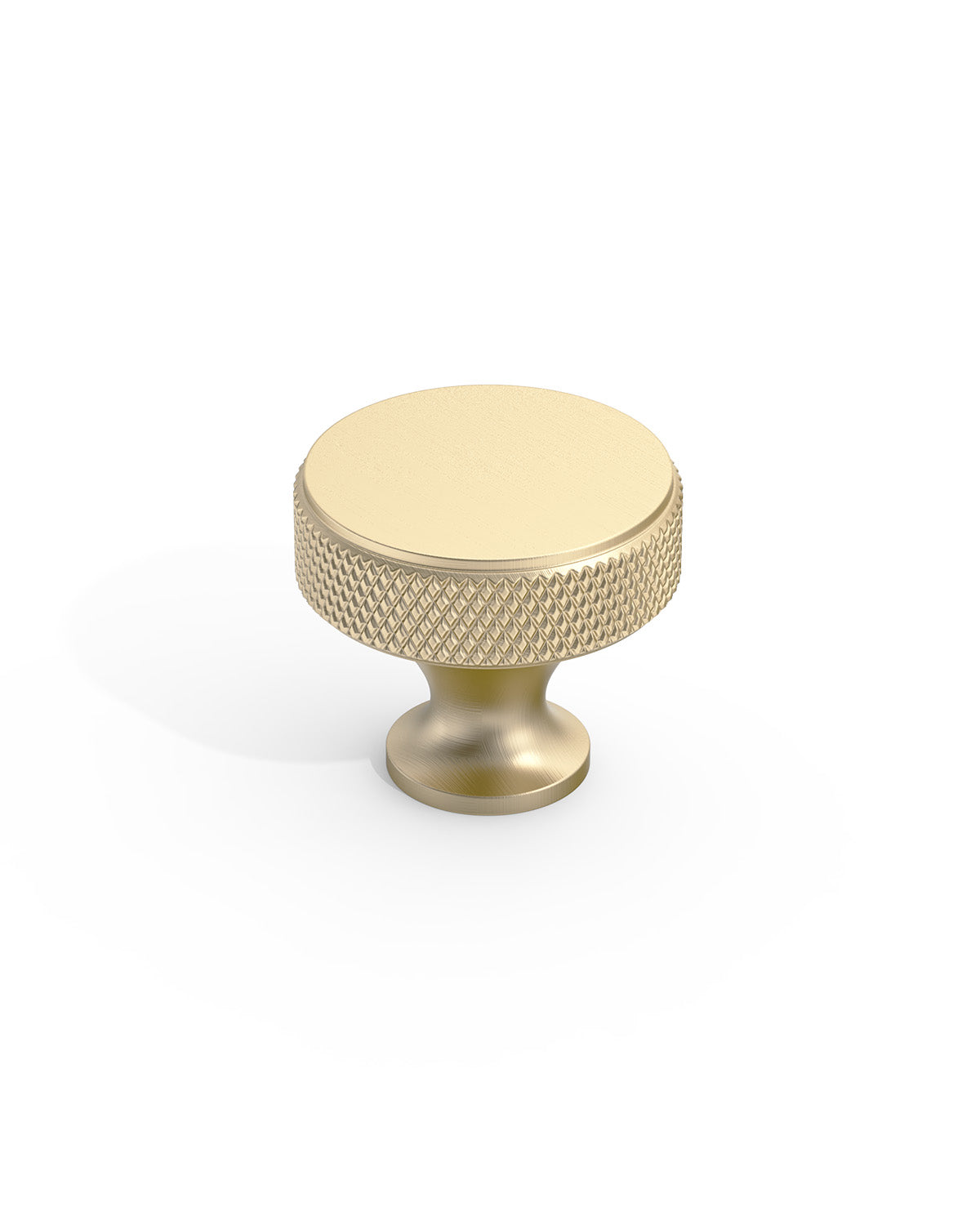 DESIGN4494 Solid Metal Knurled Rim Round Knob for Luxury Kitchens (Champagne Bronze)