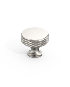 DESIGN4494 Solid Metal Knurled Rim Round Knob for Luxury Kitchens (Champagne Bronze)
