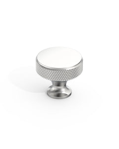 DESIGN4494 Solid Metal Knurled Rim Round Knob for Luxury Kitchens (Champagne Bronze)