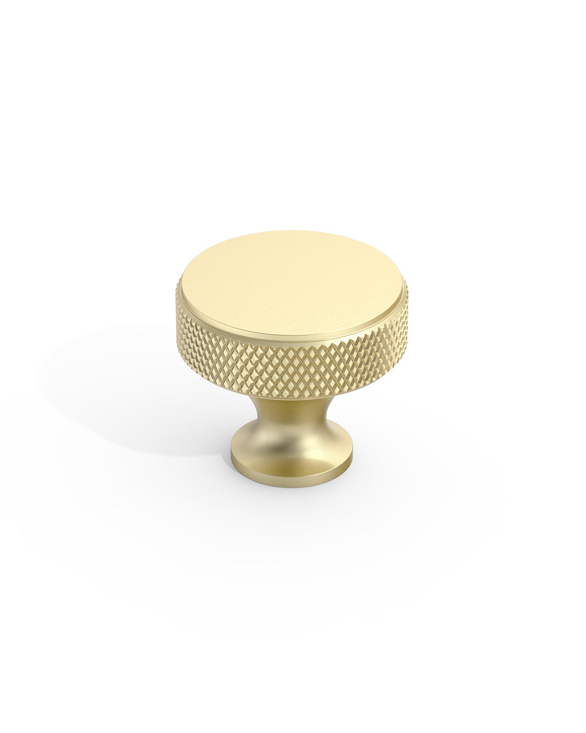 DESIGN4494 Solid Metal Knurled Rim Round Knob for Luxury Kitchens (Champagne Bronze)