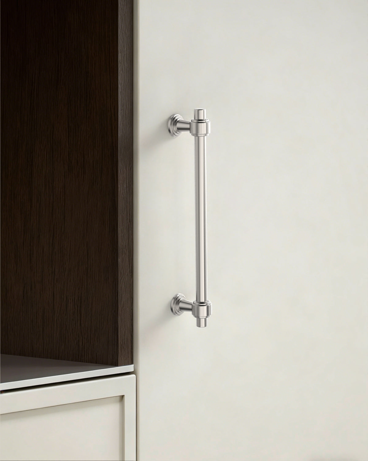DESIGN2249 Brushed Gold Cabinet Pulls – Modern Heritage Stepped Base Handles for Kitchen Cabinets