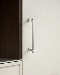 DESIGN2249 Brushed Gold Cabinet Pulls – Modern Heritage Stepped Base Handles for Kitchen Cabinets