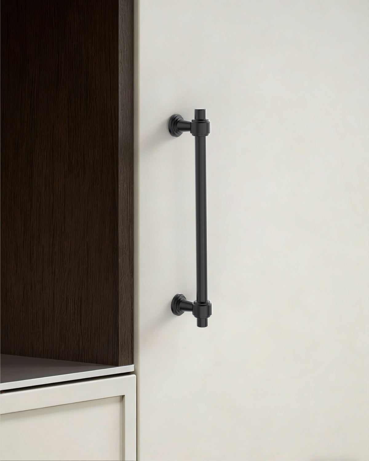 DESIGN2249 Brushed Gold Cabinet Pulls – Modern Heritage Stepped Base Handles for Kitchen Cabinets