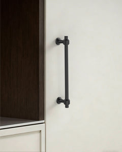DESIGN2249 Brushed Gold Cabinet Pulls – Modern Heritage Stepped Base Handles for Kitchen Cabinets
