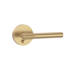 ZR02-123A Champagne Bronze Door Handle Knurled Lever Modern Style | Privacy, Passage, Dummy