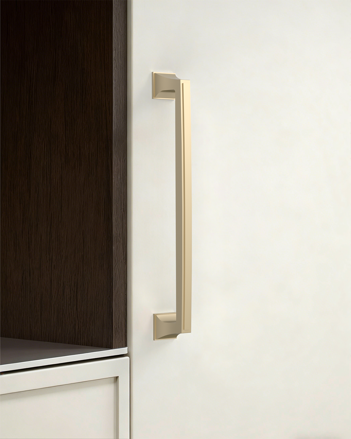 DESIGN3067 Recessed Flat Bar Pull for Luxury Kitchens (5", Brushed Satin Nickel)