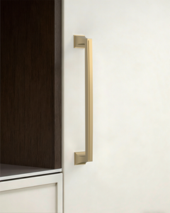 DESIGN3067 Recessed Flat Bar Pull for Luxury Kitchens (5", Brushed Satin Nickel)
