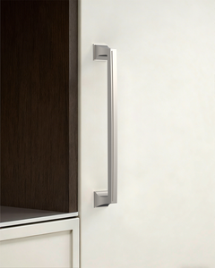DESIGN3067 Recessed Flat Bar Pull for Luxury Kitchens (5", Brushed Satin Nickel)