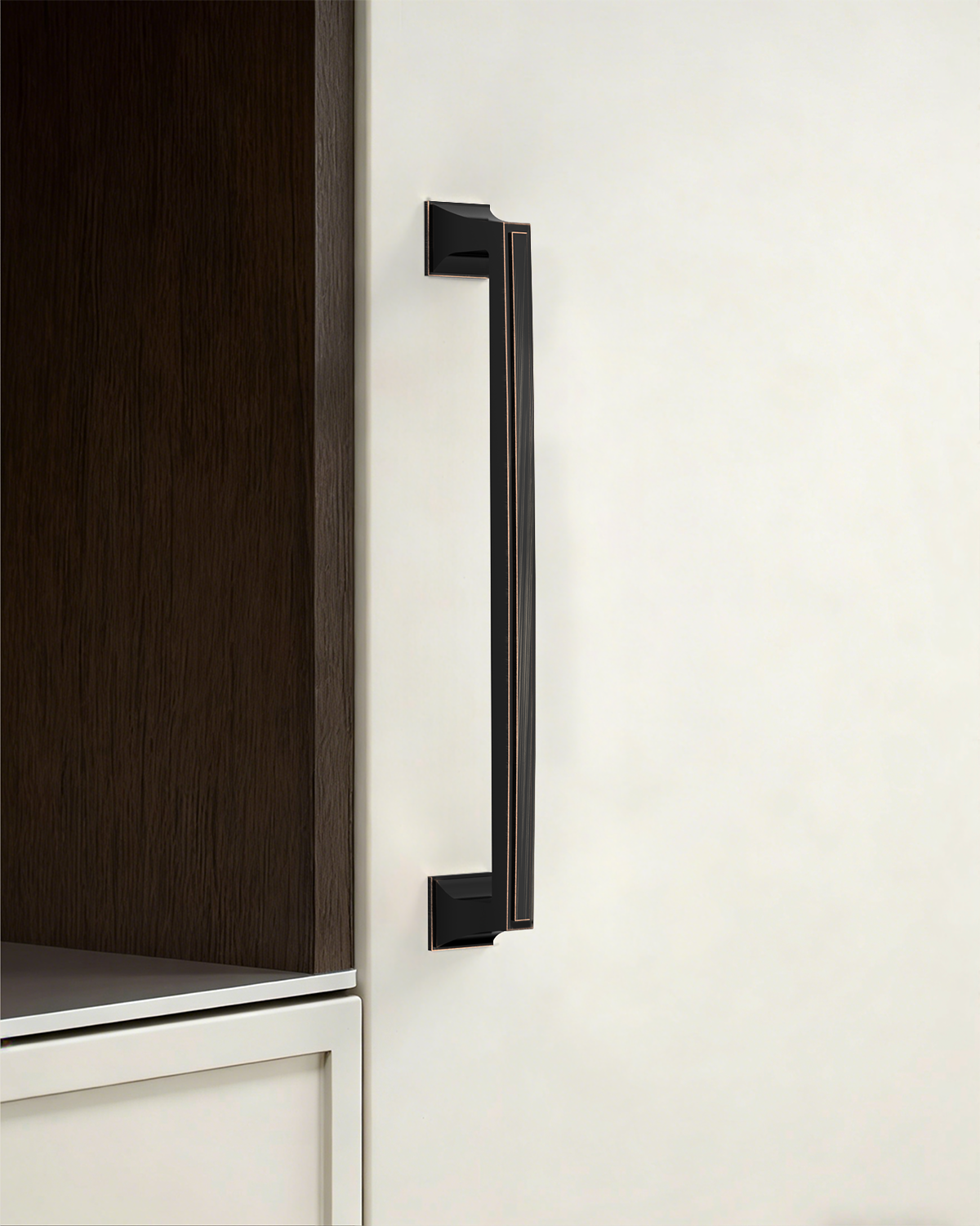 DESIGN3067 Recessed Flat Bar Pull for Luxury Kitchens (5", Brushed Satin Nickel)