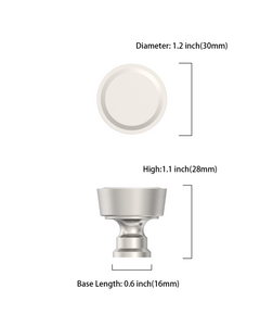 DESIGN4592 Stepped Knobs | Sage Green & White Shaker Cabinets (Champagne Bronze)