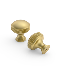 DESIGN4602 Modern Organic Champagne Bronze Cabinet Knobs – Diamond Knurled Domed Drawer Pulls