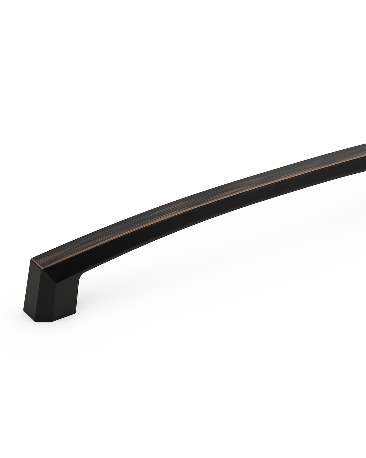 DESIGN3908 Architectural Matte Black Cabinet Pulls – Faceted Beveled Handles for Kitchen Cabinets