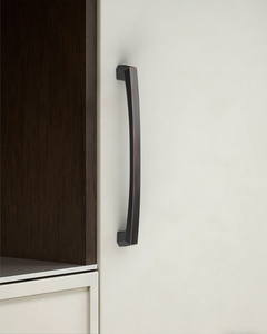 DESIGN3908 Architectural Matte Black Cabinet Pulls – Faceted Beveled Handles for Kitchen Cabinets