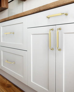 DESIGN2028 Matte Black Cabinet Pulls | Warm Minimalist Flat Handles, Heavy-Duty Feel, 5"