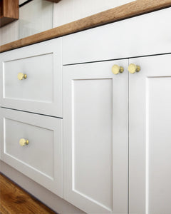 DESIGN3835 Contemporary Flat Disc Cabinet Knobs with Round Rose