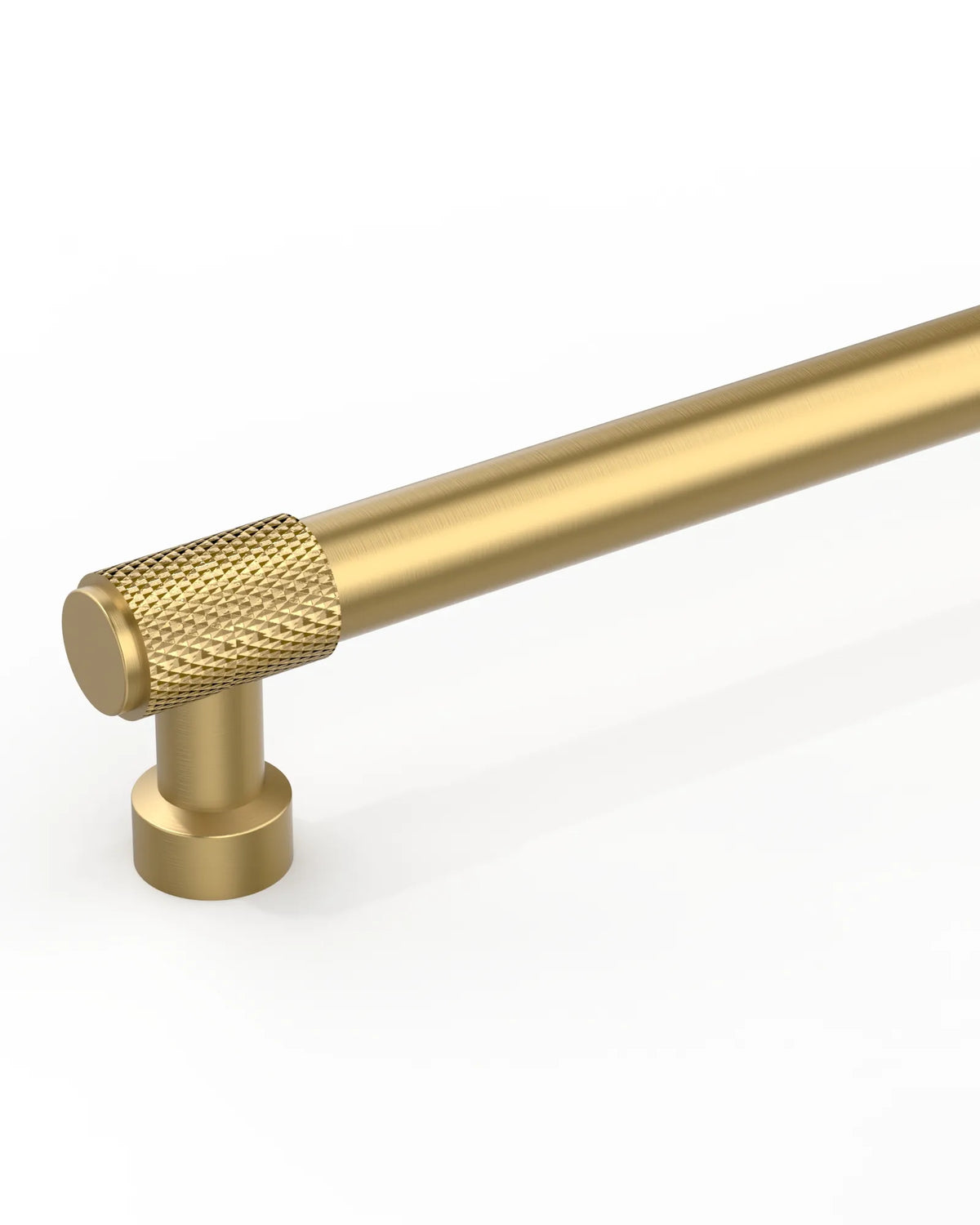 DESIGN4518 Brushed Gold Cabinet Pulls | Accent Knurled Handles for Modern Luxury Kitchens, 3-3/4"