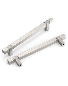 DESIGN3909 Modern Fluted Square Bar Cabinet Pulls