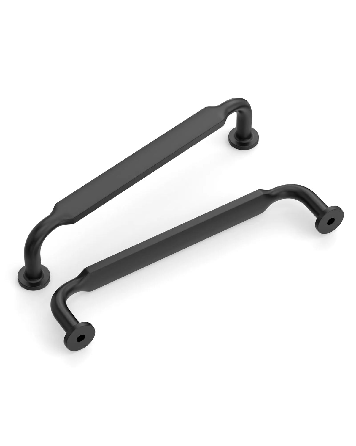 DESIGN2028 Matte Black Cabinet Pulls | Warm Minimalist Flat Handles, Heavy-Duty Feel, 5"