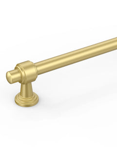 DESIGN2249 Brushed Gold Cabinet Pulls – Modern Heritage Stepped Base Handles for Kitchen Cabinets