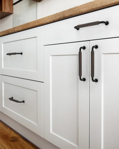 DESIGN2028 Matte Black Cabinet Pulls | Warm Minimalist Flat Handles, Heavy-Duty Feel, 5"