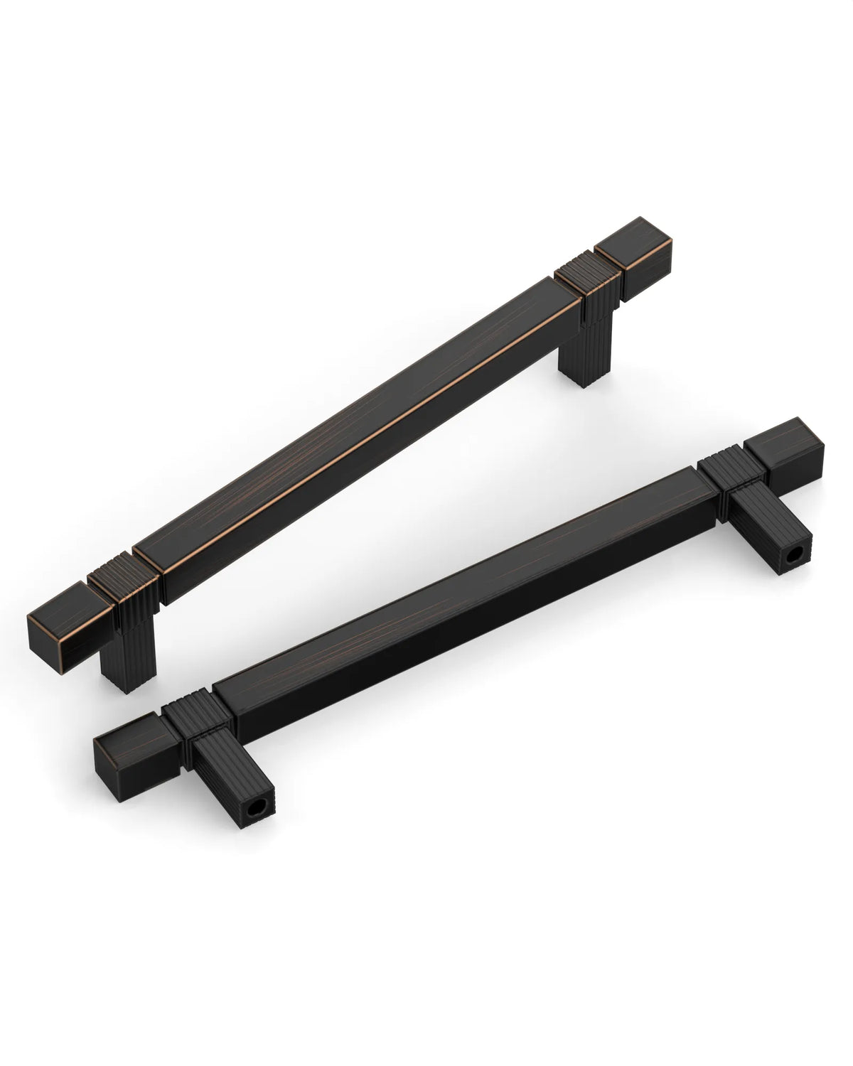 DESIGN3909 Modern Fluted Square Bar Cabinet Pulls