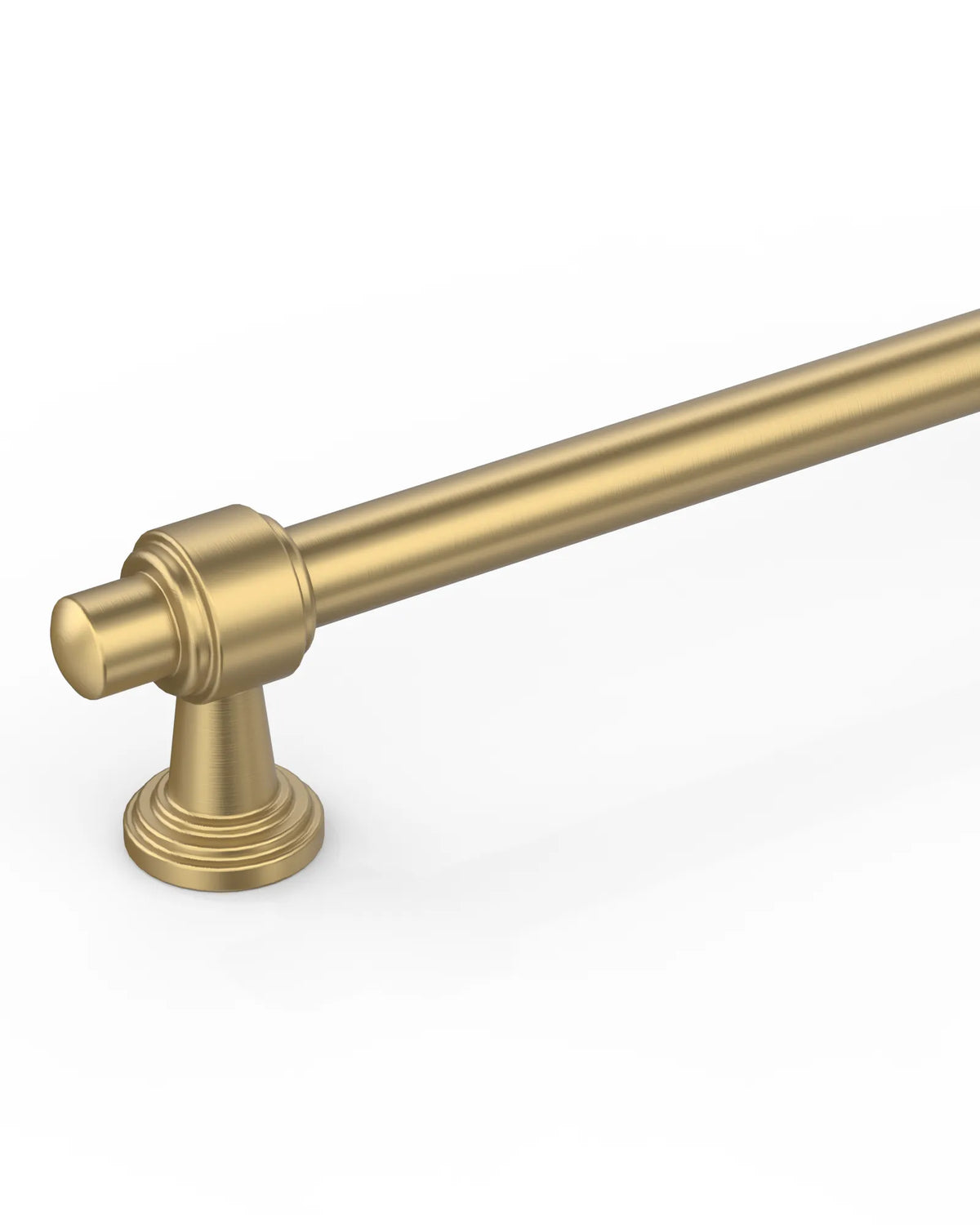 DESIGN2249 Brushed Gold Cabinet Pulls – Modern Heritage Stepped Base Handles for Kitchen Cabinets