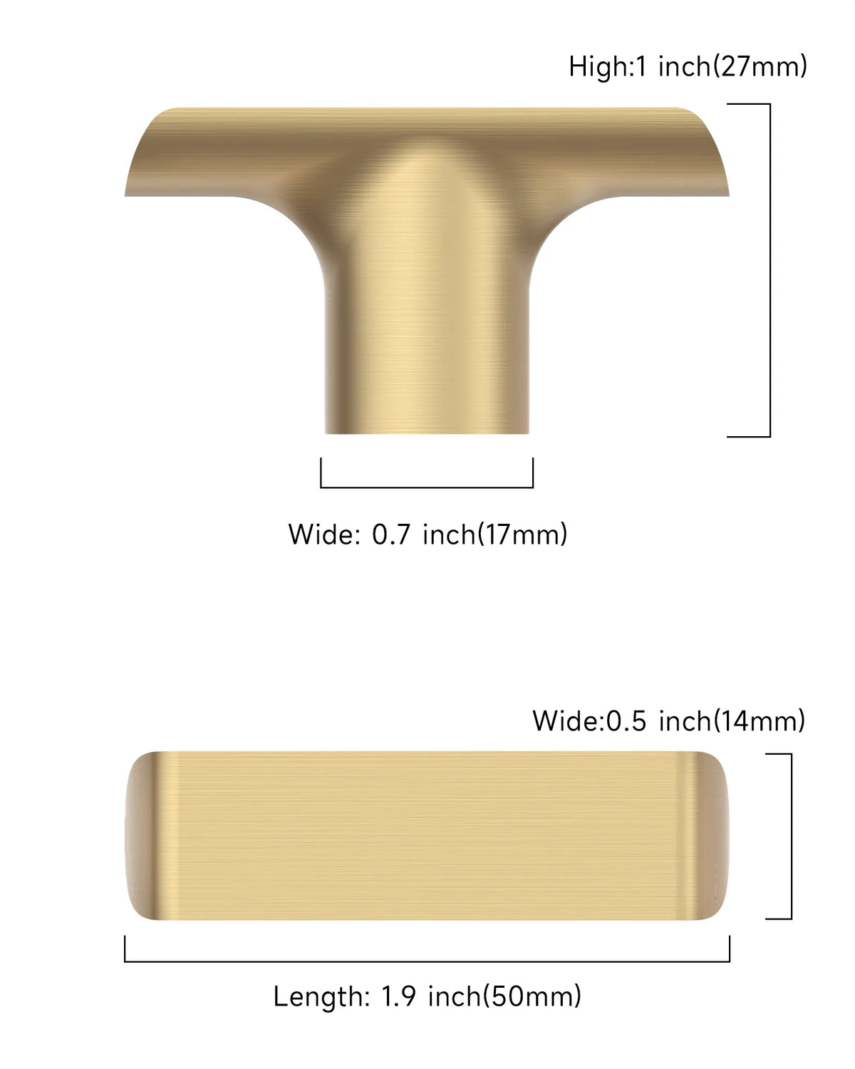 DESIGN3273 T-Bar Cabinet Knobs – Modern Hardware for Cabinets, Drawers & Closets